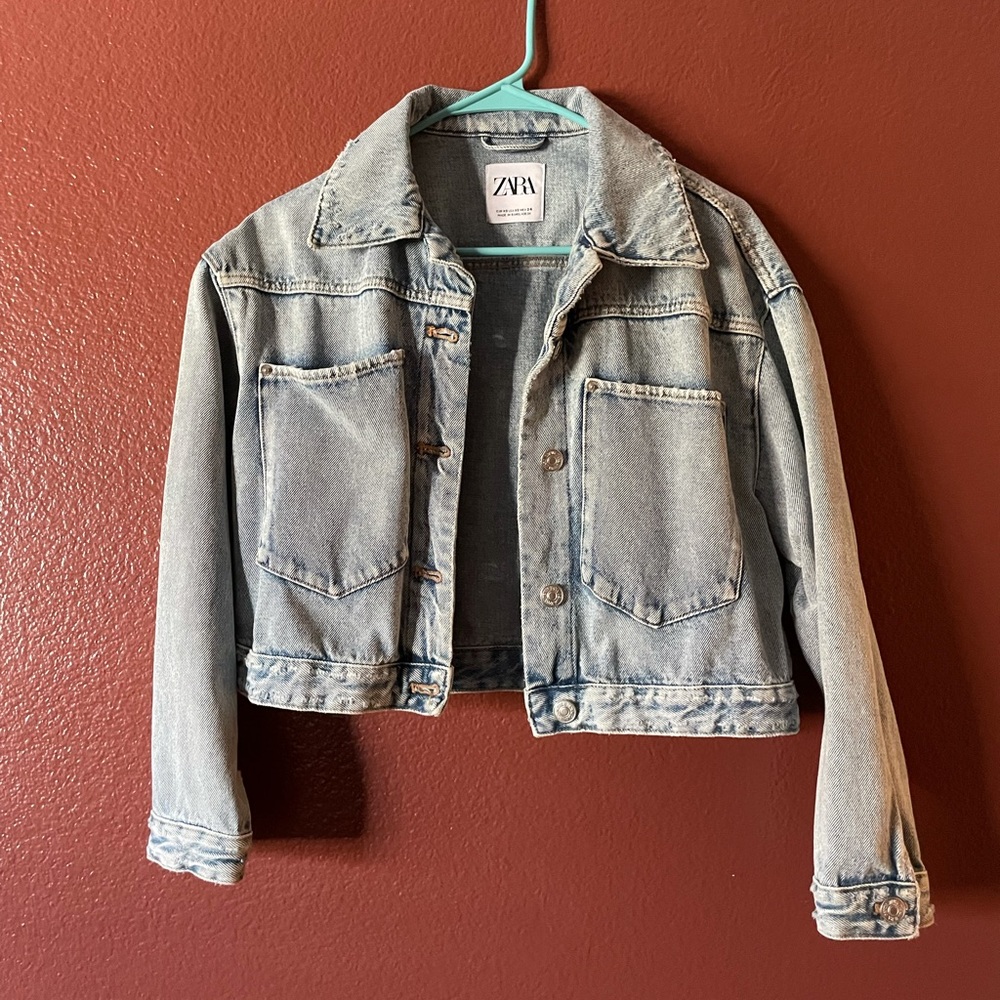 Zara cropped jean jacket